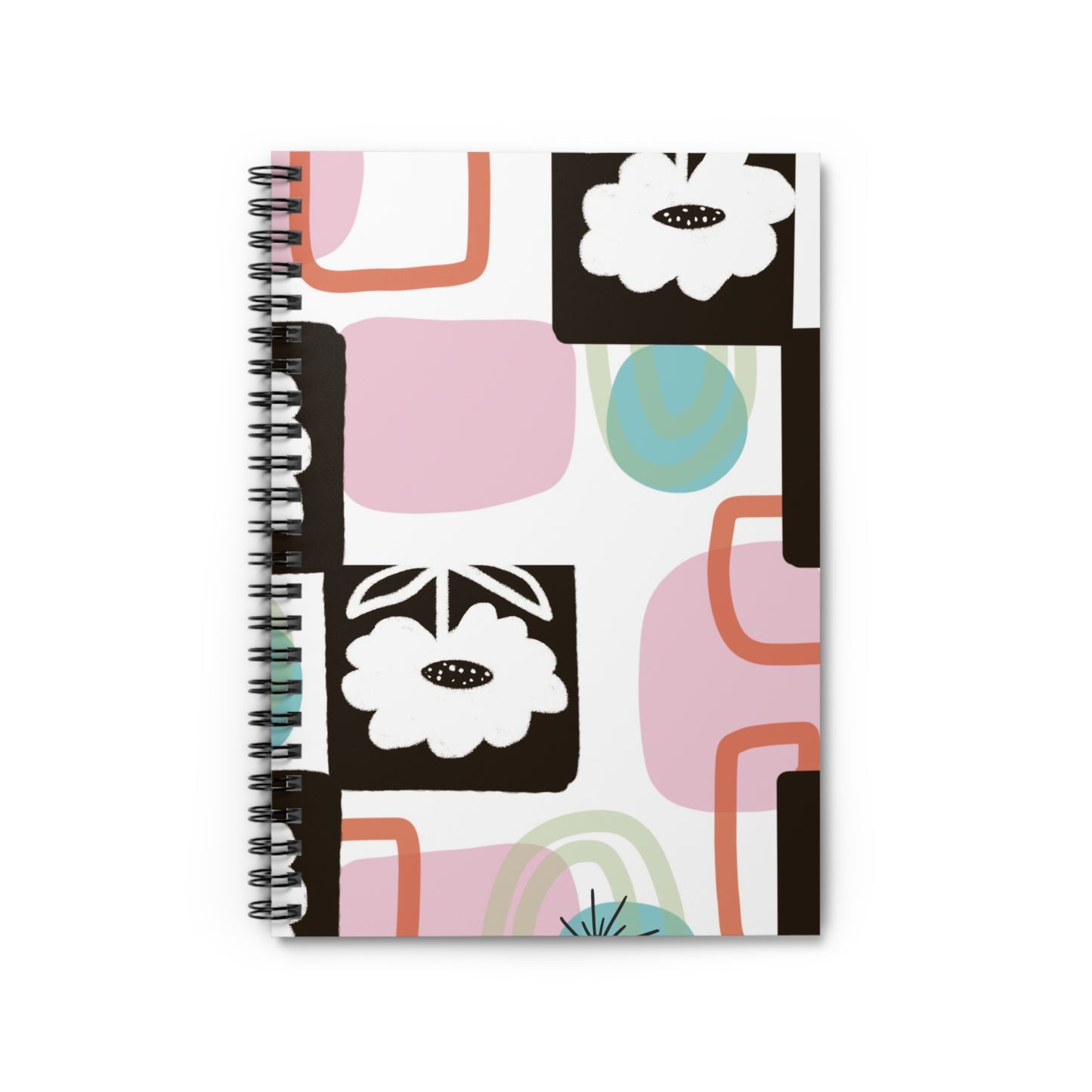 Abstract Floral Spiral Notebook