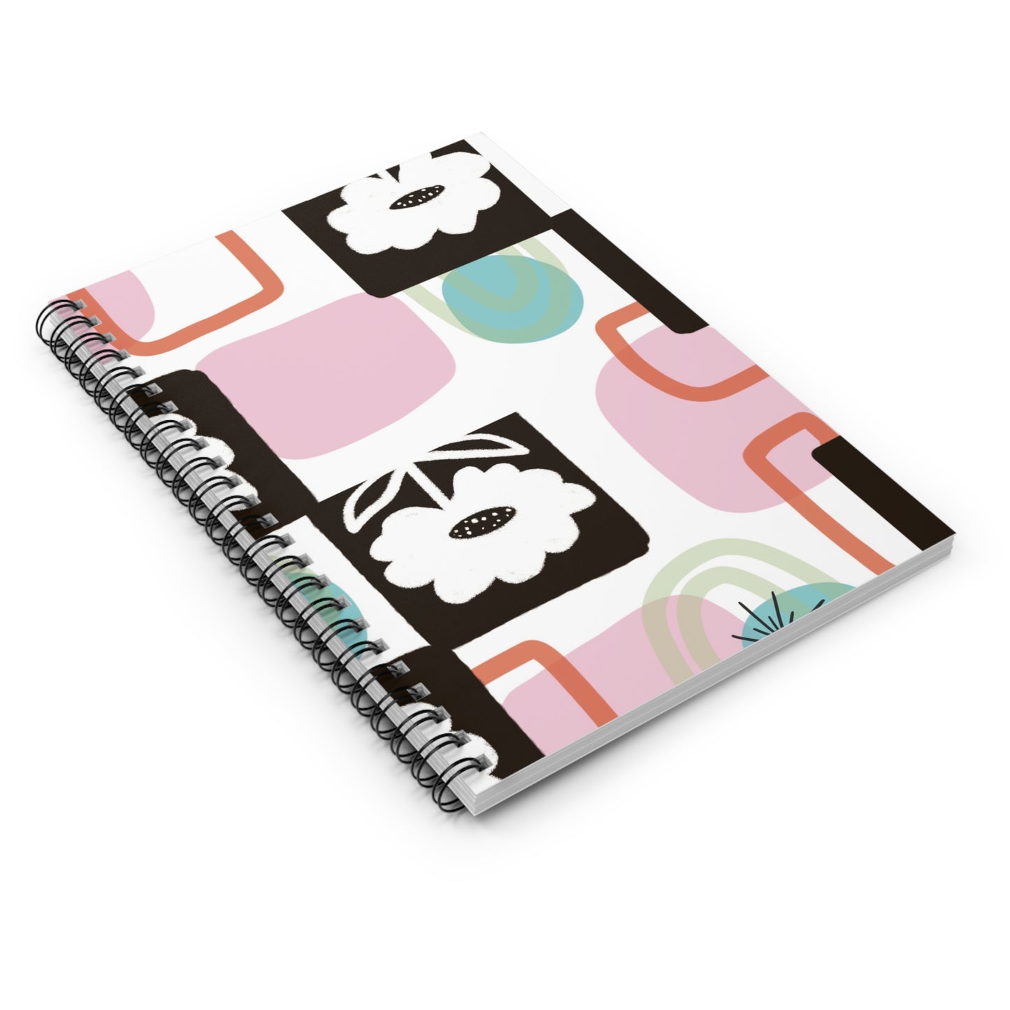 Abstract Floral Spiral Notebook